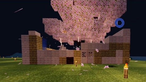 我的世界桃花树怎么建